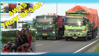 Spotting Truk Panjang !! Truk Gandeng Truk Trailer Hino Faw Ud Quester Fuso Izusu Fighter