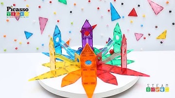 How to Build A Slide! PicassoTiles PicassoToy IDEABOOK Magnetic Tiles Building Blocks DIY Play Ideas