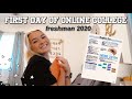 FIRST DAY OF (ONLINE) COLLEGE | freshman 2020