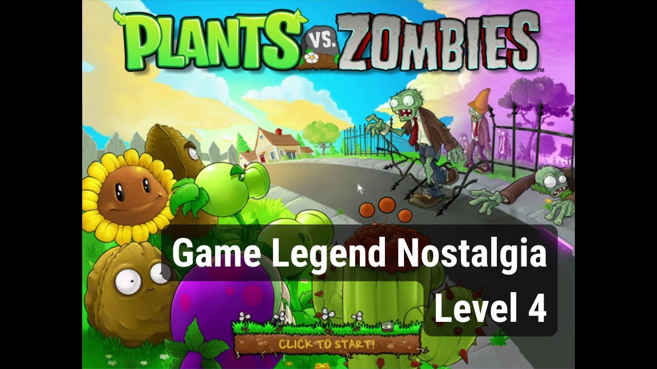 PLANTS VS ZOMBIES Walkthrough Level-4 - No Commentary - YouTube