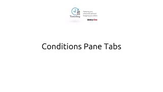 Conditions Pane Part 2