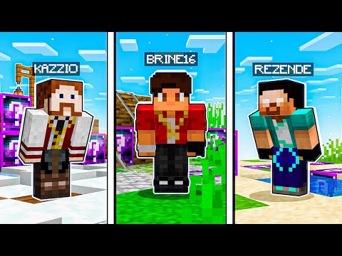 BATALHA de YOUTUBERS no MINECRAFT LUCKY BLOCK GALAXY SKYWARS!
