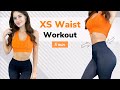 8 min xs waist workout  slim waist  trained abs at home  no equipment