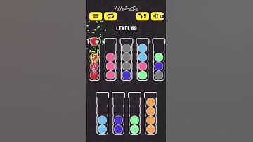 Ball Sort Puzzle Level 69 Walkthrough 🧪🟢🟡🟠, #shorts