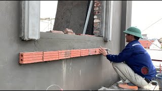 Amazing Window Decoration Construction Techniques Using Bricks And Cement