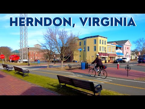 Living in Northern Virginia: Town of Herndon Walking Tour 🏘️ | W&OD Trail, Anita's 🚴‍♀️ January 2023