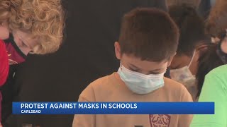Parents And Students Protest Against Masks In School