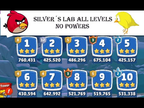 Видео: Silver´s Lab Angry Birds Friends All Levels No Powers by 3starsgoldenegg