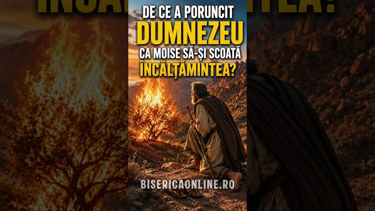De ce a poruncit Dumnezeu ca Moise să-și scoată încălțămintea la rugul aprins? - Întrebări biblice