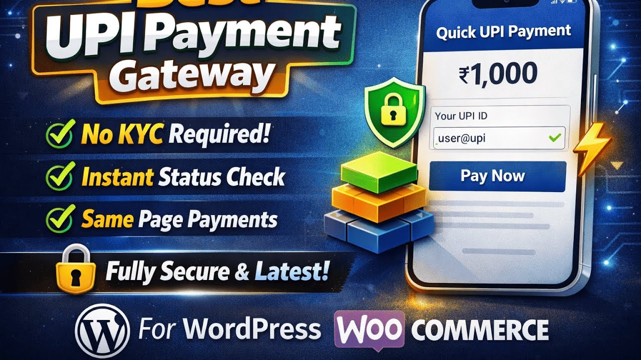 WordPress Same Page Popup Checkout | Personal UPI Gateway | Fast Approval | Instant Settlement | UPI