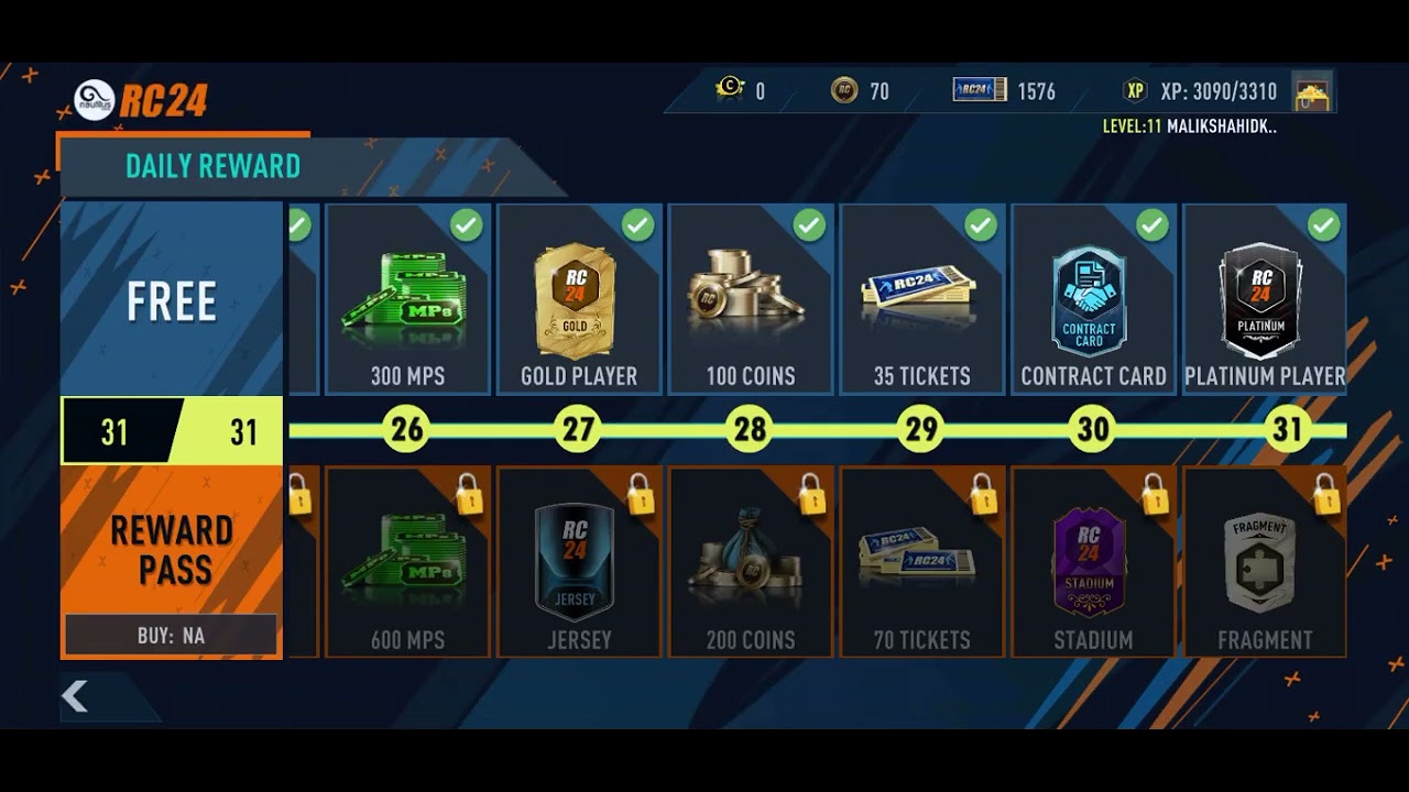 open platinum pack in daily rewards got waste player 