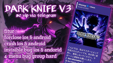 NEW DARK KNIFE V3 VIP | SC BUG TERBARU | SC GANAS ADA 4 MENU BUG GROUP COCOK UNTUK RUSUH 100% C1 !!!