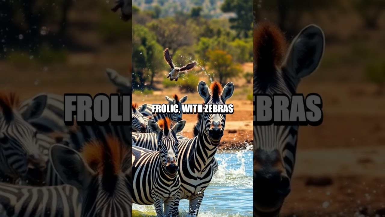 Zany Zebra Escapades at the Watering Hole