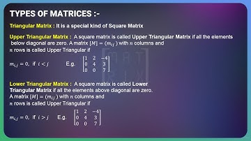 UPPER AND LOWER TRIANGULAR MATRICES