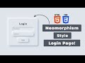 Build a Neomorphism Style Login Page | HTML and CSS | Web Design Tutorial