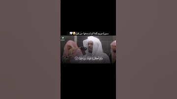 سوره مريم بصوت الشيخ ياسر الدوسري #المصحف #يارب #سورة_الكهف #سورة_مريم