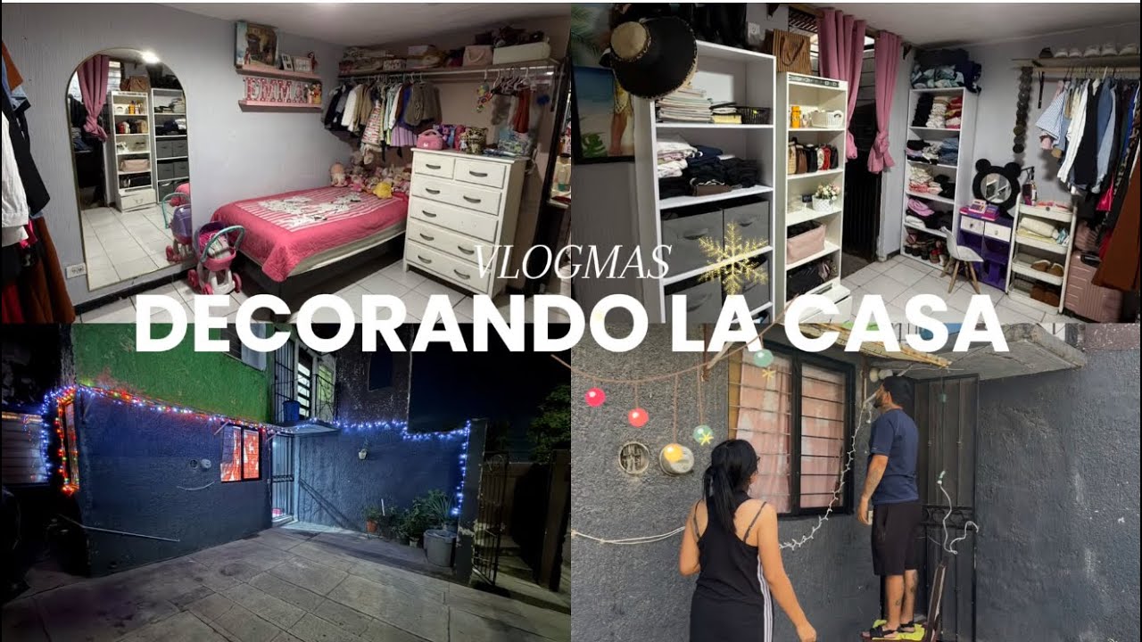DECORAMOS LA FACHADA🎄🏠ASÍ QUEDÓ EL CUARTO DE MI HIJA 👧 VLOGMAS!! 