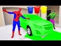 Learn Colors With Spiderman Gross Gelli Baff Car Song Finger Family
