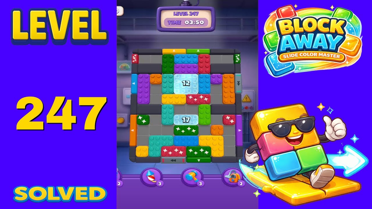 Block Away – Level 247 | Walkthrough Fast & Clean Solution - YouTube