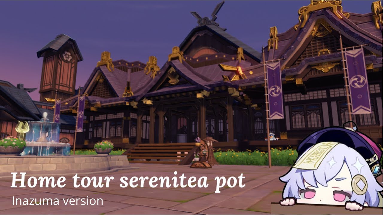 My outdoor home tour serenitea pot “Inazuma lodge onsen” (no tutorial