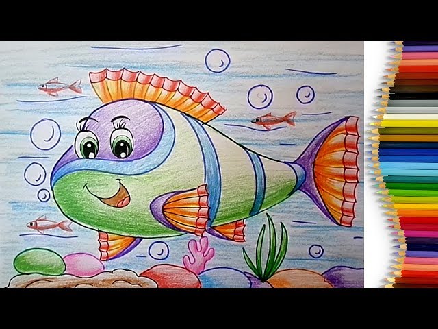 Kids Drawing on Instagram: Fish in Aquarium 😍 #kidsart #art #kids  #painting #kidsartwork #kidsactivities #drawing #kidscrafts #creativekids  #artforkids #artcl…