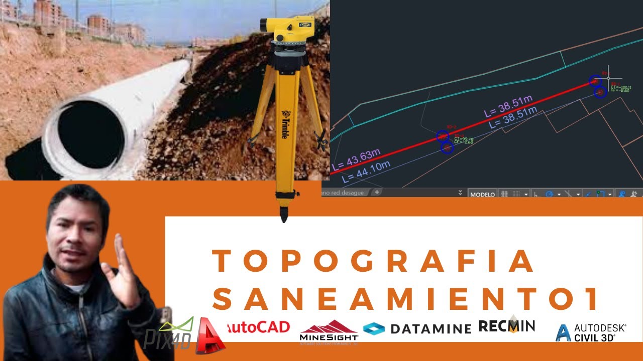 🌎(CLASE DE TOPOGRAFIA )Red Saneamiento /TUTORIAL parte1🌎FACIL - YouTube