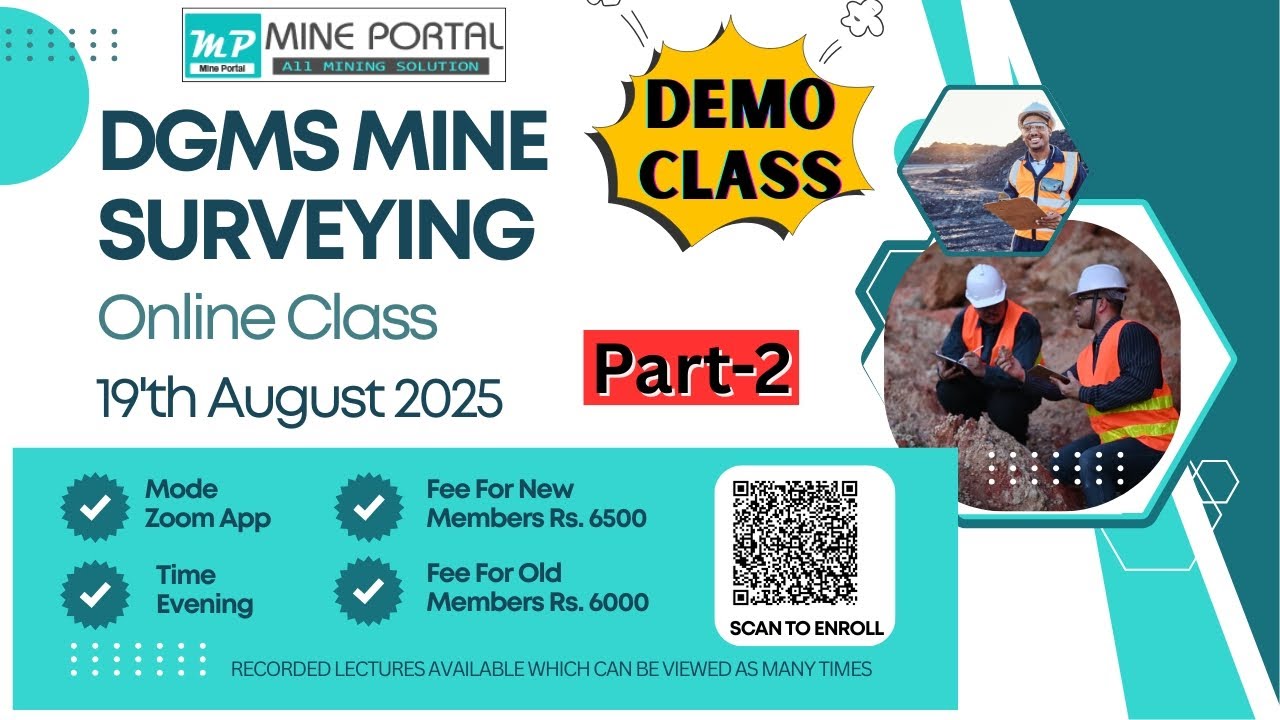 DEMO CLASS MINE SURVEYING ONLINE CLASS - YouTube