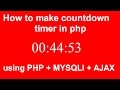 How to make dynamic countdown timer in php