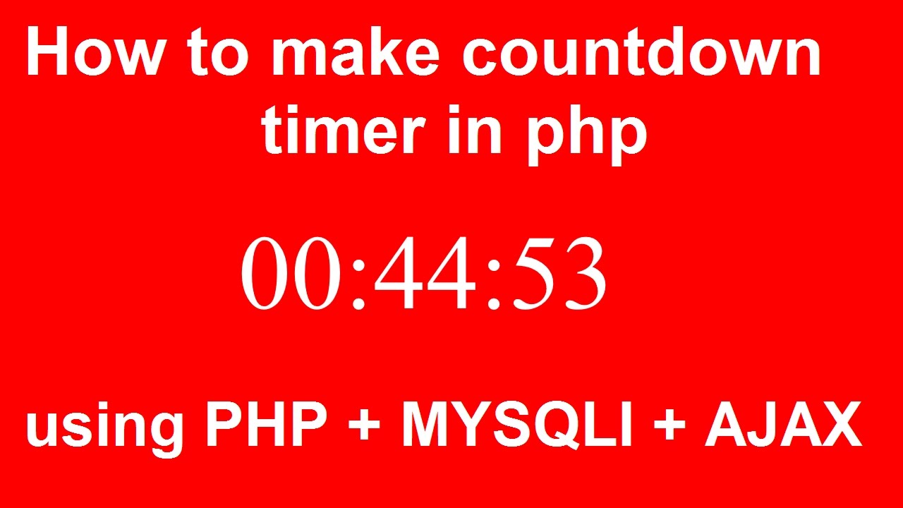 php set_time_limit 2022 New how to make dynamic countdown timer in php