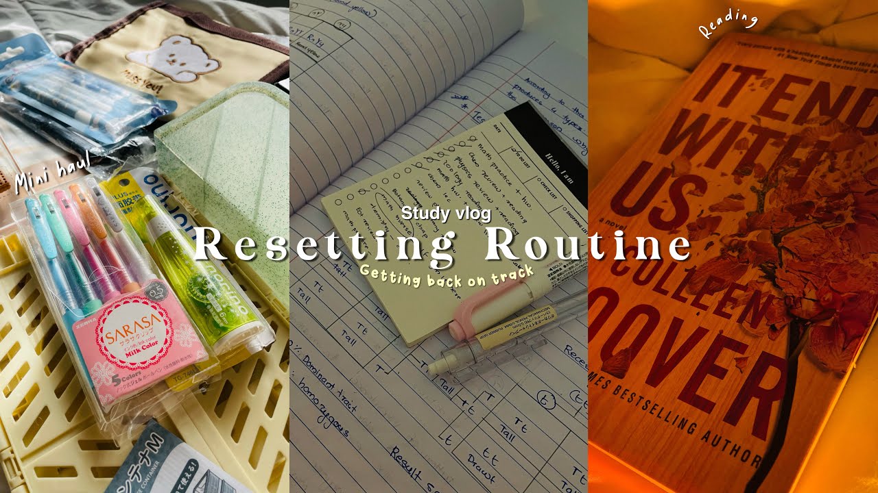 STUDY VLOG | 12th grader | resetting routine + getting back on track | NEET 2023 | productive week