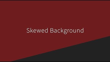 Skewed Background | HTML & CSS  2019