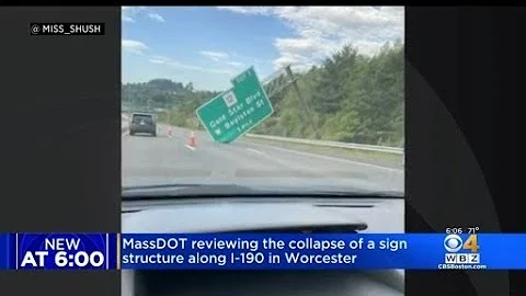 Why did this highway sign fall down in Worcester? MassDOT reviewing structural inspection reports
