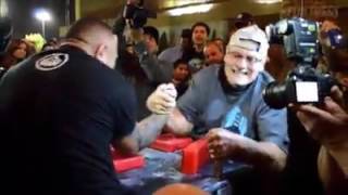 70 Year Old Man Arm Wrestles Guy Half His Age