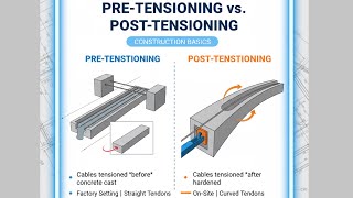 Difference between pre tensioning and post tensioning  | civil engineering 