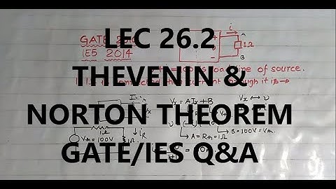 Network Theory 26.2 | Thevenin theorem problems | Nortons theorem problems| shortcut method |