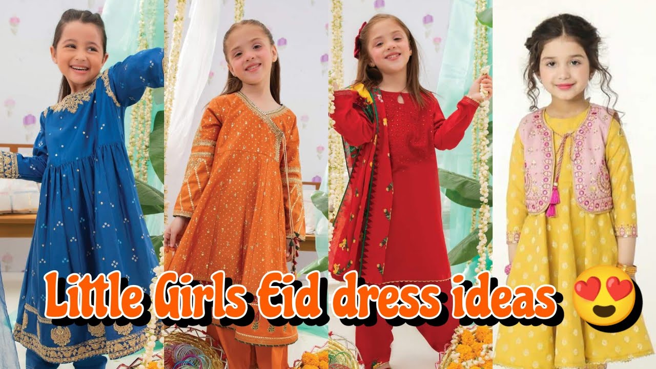 Eid dress ideas for Kid girls. Fashionable eastern wear dresses of little girls for Eid ♥️ 
