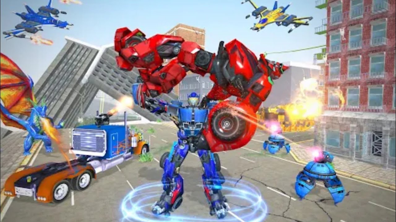 Jet Robot Car Transformation Simulator Android GamePlay