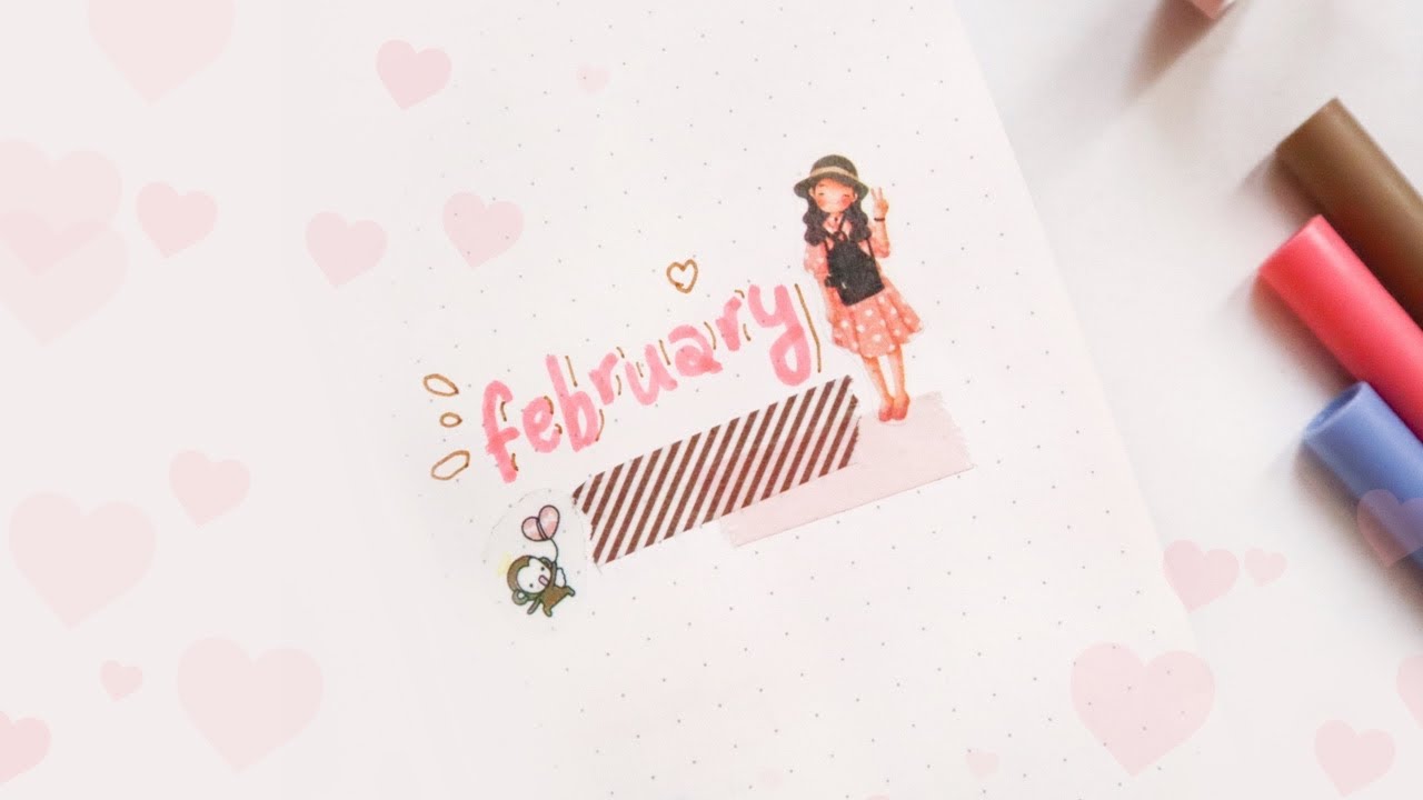 Bullet Journaling - February Plan With Me💘