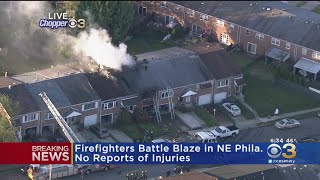 Crews Battle House Fire In Northeast Philadelphia