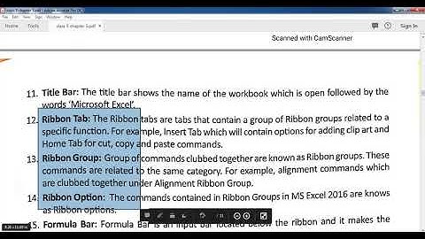 class 5 | Chapter-5 | MS Excel (Part 2)