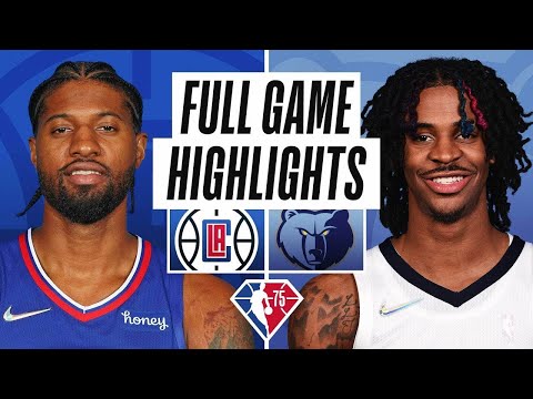 LA Clippers vs. Menphis Grizzlies Full Game Highlights | NBA Season 2021-22