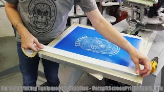 How To Screen Print A 1 Color White Ink Design On Dark Garments