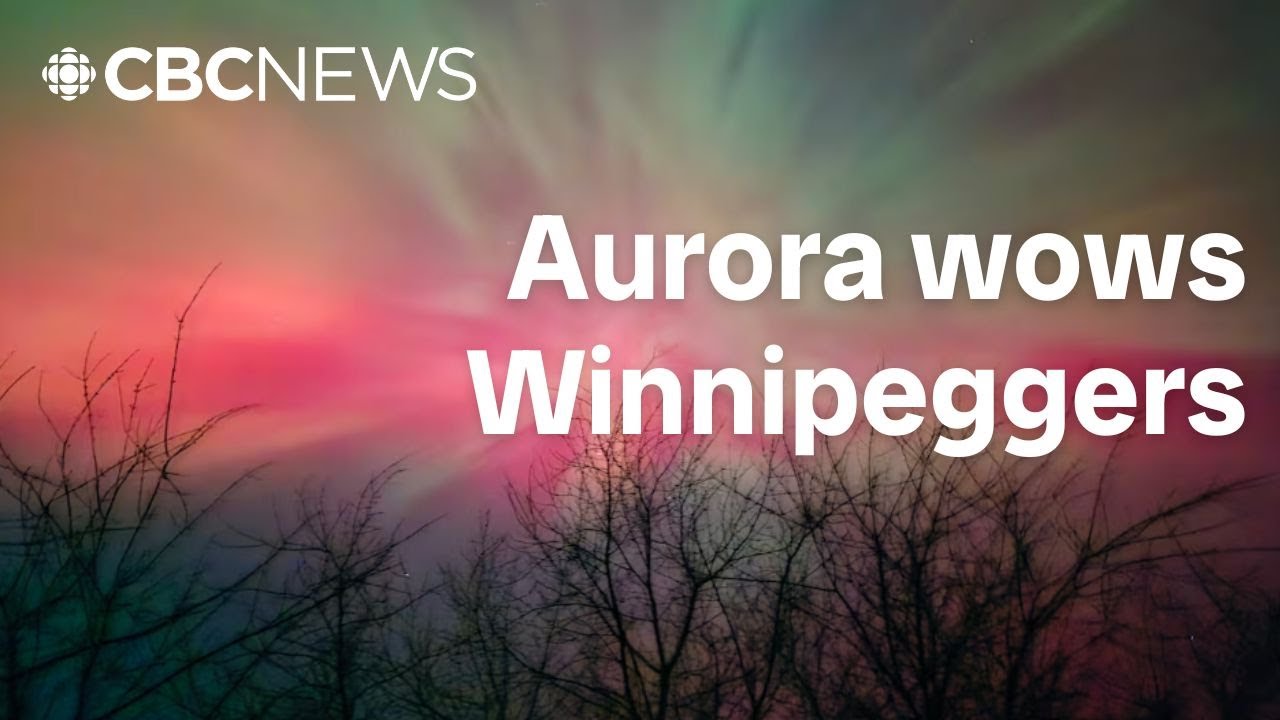 Aurora wows Winnipeggers with rare bright crimson display