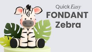 Safari Animal Fondant Zebra Cake Topper Tutorial