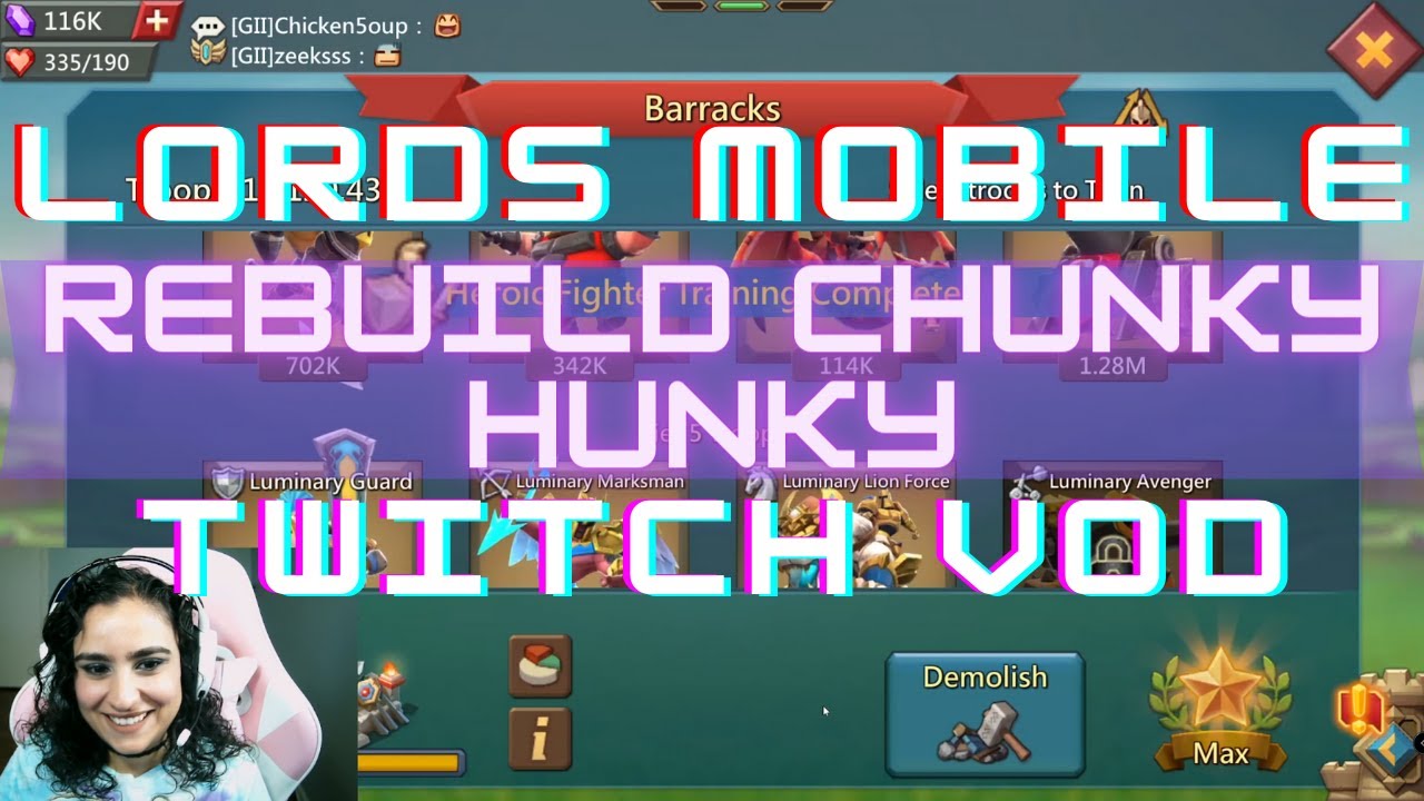 Lords Mobile - Rebuild Chunky Hunky - Stream VOD - YouTube