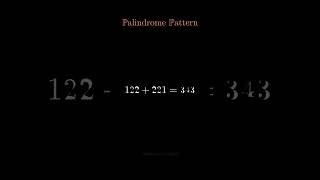 The Magic of Mirror Numbers Palindrome Pattern and Symmetry Shortcut #math #algebra #tricks