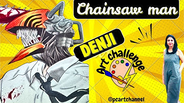 how to draw chainsaw man | drawing denji from chainsaw Man | denji speed drawing #pcartchannel
