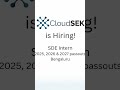 SDE Intern 2025–2027 Batch 🚀 CloudSEK #softwareengineer Hiring (Frontend)