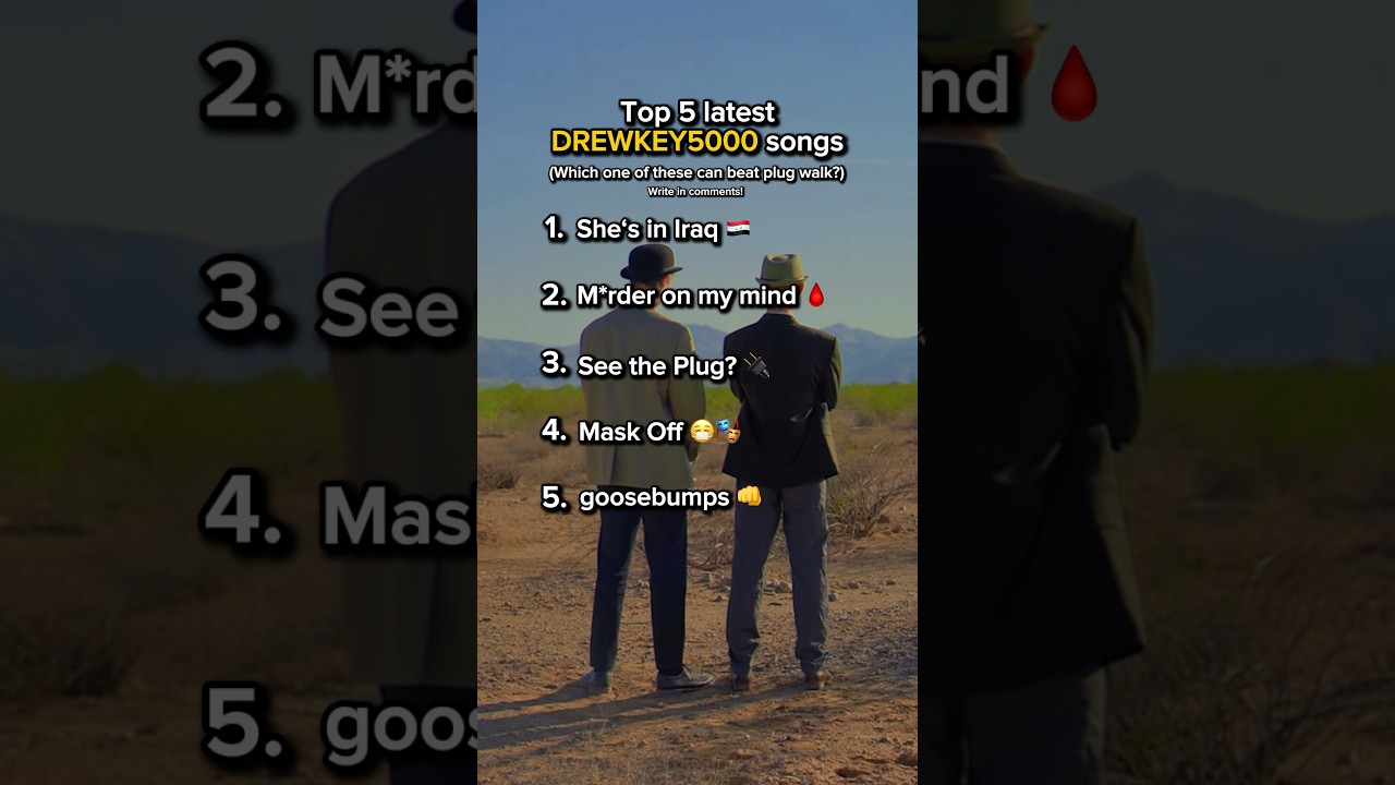 Top 5 latest Drewkey5000 songs #drewkey5000 #ranking #top5 #rap #hiphop #dailyhiphop