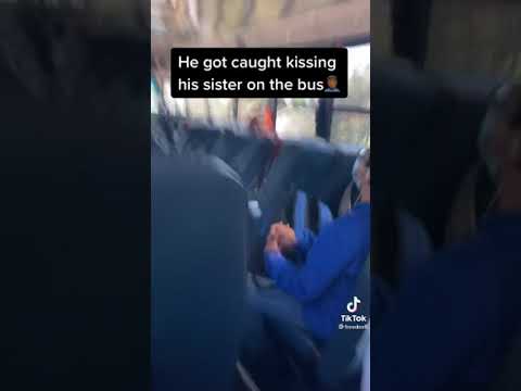 Guy Caught Kissing his Sister on the bus